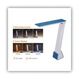 Bostitch® Konnect Rechargeable Folding LED Desk Lamp, 2.52w x 2.13d x 11.02h, Gray/Blue (BOSKTVLED1810BL) Each