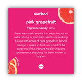 Method® Gel Hand Wash, Pink Grapefruit, 12 oz Pump  Bottle, 6/Carton (MTH00039CT) Case of 6