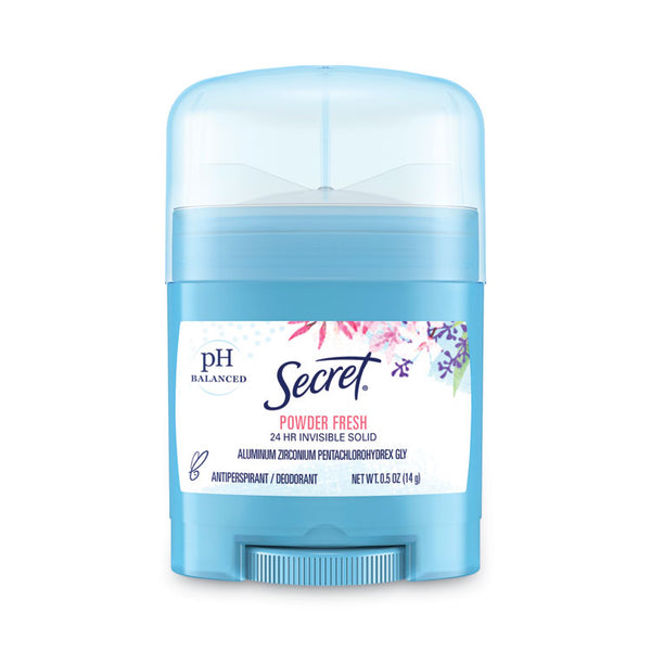 Secret® Invisible Solid Anti-Perspirant and Deodorant, Powder Fresh, 0.5 oz Stick, 24/Carton (PGC31384) Case of 24