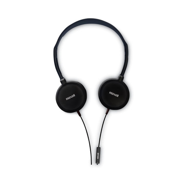 Maxell® HP200 Headphone with Microphone, 6 ft Cord, Black (MAX199929) Each