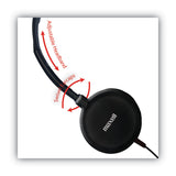 Maxell® HP200 Headphone with Microphone, 6 ft Cord, Black (MAX199929) Each