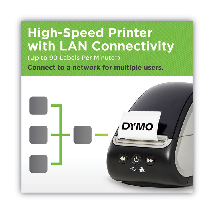 DYMO® LabelWriter 550 Turbo Series Label Printer, 90 Labels/min Print Speed, 5.34 x 7.38 x 8.5 (DYM2112553)