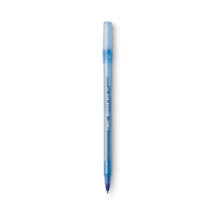 BIC® Round Stic Xtra Life Ballpoint Pen Xtra-Value Pack, Stick, Medium 1.2 mm, Blue Ink, Translucent Blue Barrel, 240/Carton (BICGSM240BE)