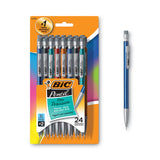 BIC® Xtra-Precision Mechanical Pencil Value Pack, 0.5 mm, HB (#2), Black Lead, Assorted Barrel Colors, 24/Pack (BICMPLMFP241) Pack of 24