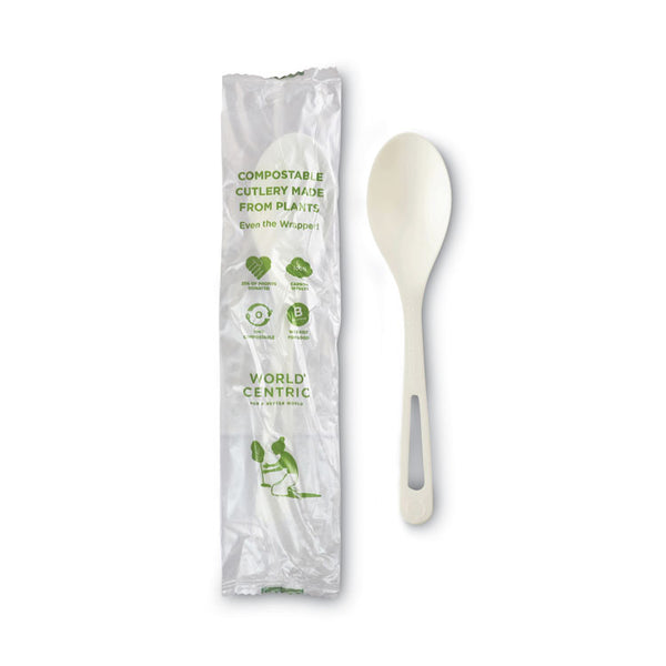 World Centric® TPLA Compostable Cutlery, Spoon, 6", White, 750/Carton (WORSPPSI)