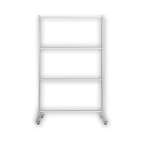 Bi-silque Protector Series Mobile Glass Panel Divider, 80.3 x 22 x 50, Clear/Aluminum (BVCDSP273046) Each
