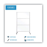 Bi-silque Protector Series Mobile Glass Panel Divider, 80.3 x 22 x 50, Clear/Aluminum (BVCDSP273046) Each