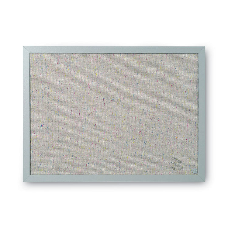 MasterVision® Designer Fabric Bulletin Board, 24 x 18, Gray Surface, Gray MDF Wood Frame (BVCFB0470608) Each