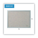 MasterVision® Designer Fabric Bulletin Board, 24 x 18, Gray Surface, Gray MDF Wood Frame (BVCFB0470608) Each