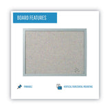 MasterVision® Designer Fabric Bulletin Board, 24 x 18, Gray Surface, Gray MDF Wood Frame (BVCFB0470608) Each