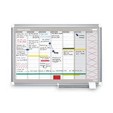 MasterVision® Magnetic Dry Erase Calendar Board, Weekly Calendar, 36 x 24, White Surface, Silver Aluminum Frame (BVCGA0396830) Each