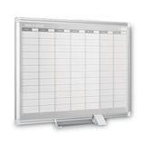 MasterVision® Magnetic Dry Erase Calendar Board, Weekly Calendar, 36 x 24, White Surface, Silver Aluminum Frame (BVCGA0396830) Each