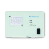 MasterVision® Magnetic Glass Dry Erase Board, 36 x 24, Opaque White Surface (BVCGL070101) Each