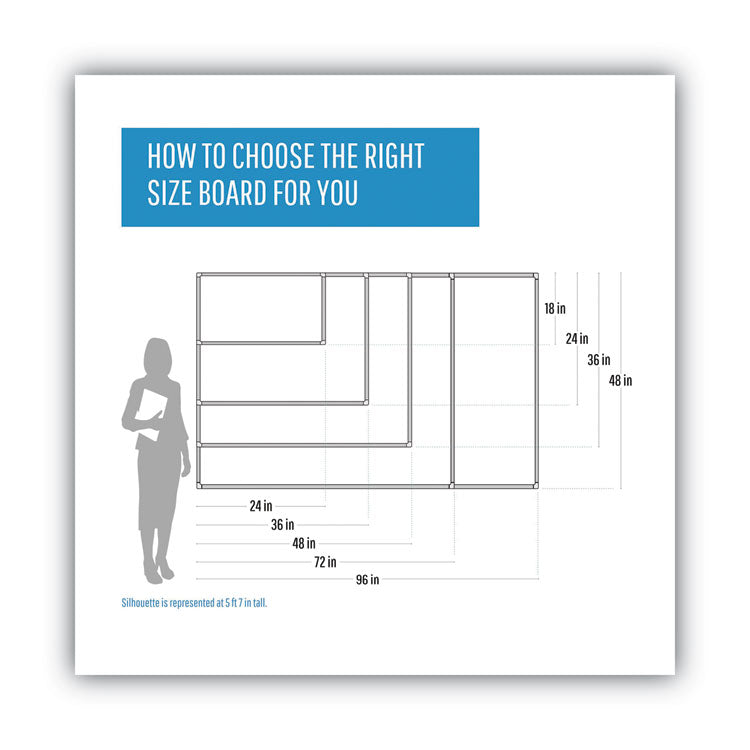 MasterVision® Magnetic Glass Dry Erase Board, 60 x 48, Opaque White Surface (BVCGL110101) Each