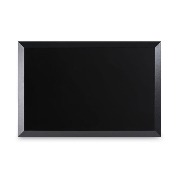 MasterVision® Kamashi Wet-Erase Board, 48 x 36, Black Surface, Black Wood Frame (BVCMM14151620)