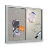 MasterVision® Designer Combo Fabric Bulletin/Dry Erase Board, 24 x 18, Multicolor/Gray Surface, Gray MDF Wood Frame (BVCMX04331608) Each