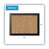 MasterVision® Natural Cork Bulletin Board, 24 x 18, Tan Surface, Black Wood Frame (BVCSF0422581012) Each