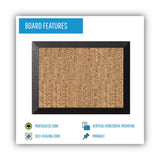 MasterVision® Natural Cork Bulletin Board, 24 x 18, Tan Surface, Black Wood Frame (BVCSF0422581012) Each