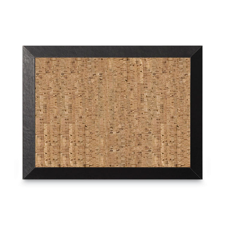 MasterVision® Natural Cork Bulletin Board, 36 x 24, Tan Surface, Black Wood Frame (BVCSF0722581012) Each