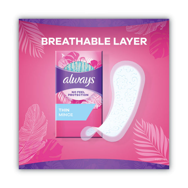 Always® Thin Daily Panty Liners, Regular, 120/Pack (PGC10796PK)