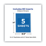 Avery® Binder Spine Inserts, 0.5" Spine Width, 16 Inserts/Sheet, 5 Sheets/Pack (AVE89101)