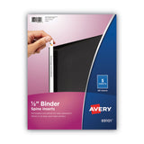 Avery® Binder Spine Inserts, 0.5" Spine Width, 16 Inserts/Sheet, 5 Sheets/Pack (AVE89101)