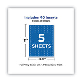 Avery® Binder Spine Inserts, 1" Spine Width, 8 Inserts/Sheet, 5 Sheets/Pack (AVE89103)