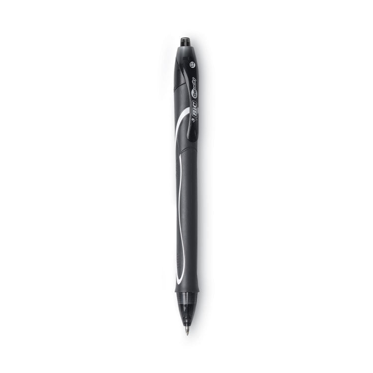 BIC® Gel-ocity Quick Dry Gel Pen, Retractable, Fine 0.7 mm, Three Assorted Ink and Barrel Colors, Dozen (BICRGLCG11AST) 1 Dozen