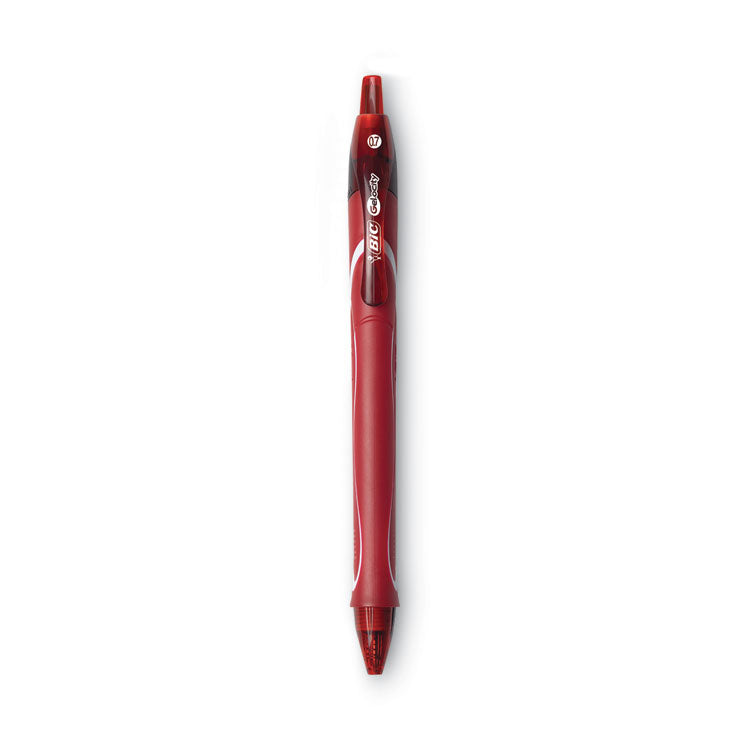 BIC® Gel-ocity Quick Dry Gel Pen, Retractable, Fine 0.7 mm, Three Assorted Ink and Barrel Colors, Dozen (BICRGLCG11AST) 1 Dozen