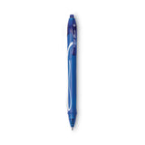 BIC® Gel-ocity Quick Dry Gel Pen, Retractable, Medium 0.7 mm, Blue Ink, Blue Barrel, Dozen (BICRGLCG11BE)