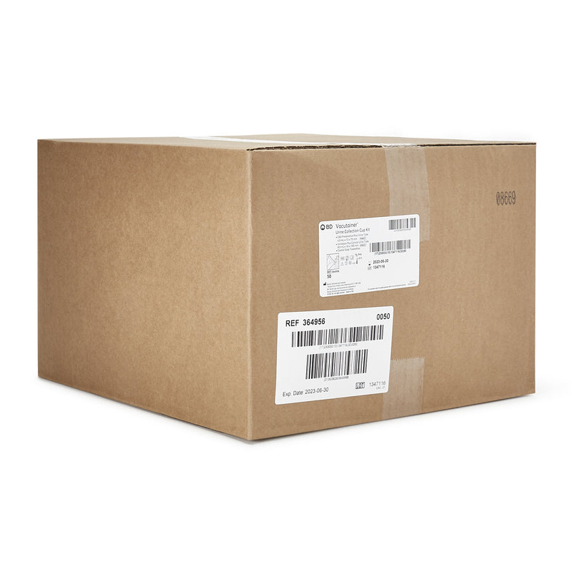 BD Vacutainer® Urine Specimen Collection Kit 4 mL / 8 mL Plastic Collection Cup / Collection Tube Sterile (492908_CS) 50/CS