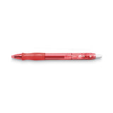 BIC® Gel-ocity Gel Pen, Retractable, Medium 0.7 mm, Red Ink, Translucent Red Barrel, Dozen (BICRLC11RD)