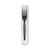 Dixie® Grab’N Go Wrapped Cutlery, Forks, Black, 90/Box (DXEFM5W540PK)