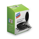 Dixie® Grab’N Go Wrapped Cutlery, Teaspoons, Black, 90/Box, 6 Box/Carton (DXETM5W540) Case of 6