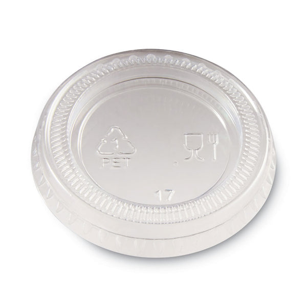 Dixie® Plastic Portion Cup Lid, Fits 1 oz Portion Cups, Clear, 4,800/Carton (DXEPL10CLEAR)