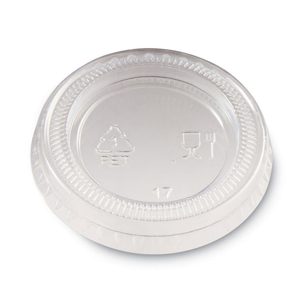 Dixie® Plastic Portion Cup Lid, Fits 1 oz Portion Cups, Clear, 4,800/Carton (DXEPL10CLEAR) Case of 4800