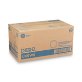 Dixie® Pathways Soak-Proof Shield Mediumweight Paper Plates, WiseSize, 8.5" dia, Green/Burgundy, 125/Pack, 4 Packs/Carton (DXEUX9WS)