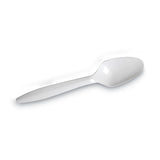 Dixie® Plastic Cutlery, Mediumweight Teaspoons, White, 1,000/Carton (DXEPTM21)