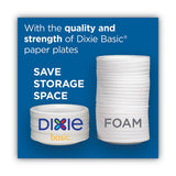 Dixie® Paper Dinnerware, Plates, White, 8.5" dia, 125/Pack, 4/Carton (DXEDBP09WCT)