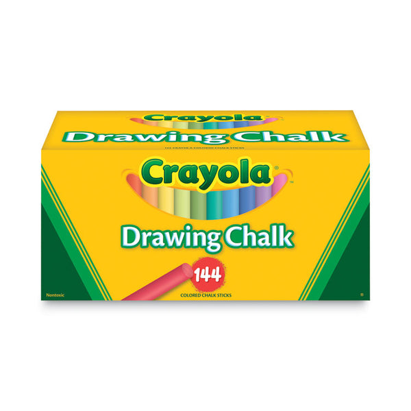 Crayola® Colored Drawing Chalk, 3.19" x 0.38" Diameter, Six Each of 24 Assorted Colors, 144 Sticks/Set (CYO510400) Set of 144