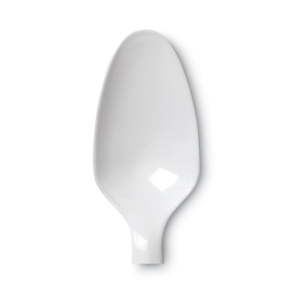 Dixie® Plastic Cutlery, Mediumweight Teaspoons, White, 1,000/Carton (DXEPTM21)
