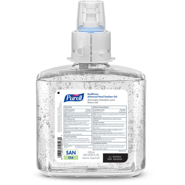 Purell® Healthcare Advanced Hand Sanitizer 1,200 mL Ethyl Alcohol Gel Dispenser Refill Bottle (1087416_CS) 2/CS