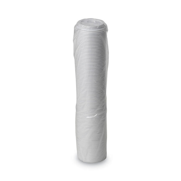 Dixie® Dome Drink-Thru Lids, Fits 10 oz to 20 oz Dixie Paper Hot Cups, White, 100/Pack (DXED9542PK)