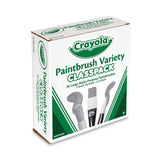 Crayola® Large Variety Paint Brush Classpack, Natural; Nylon Bristles, Flat; Round Profiles, 36/Set (CYO050036) Box of 36