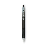 BIC® Velocity Easy Glide Ballpoint Pen, Retractable, Medium 1 mm, Black Ink, Translucent Black Barrel, Dozen (BICVLG11BK)