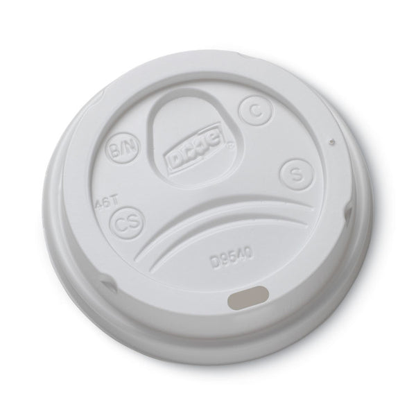 Dixie® Sip-Through Dome Hot Drink Lids, Fits 10 oz Cups, White, 100/Pack (DXEDL9540)
