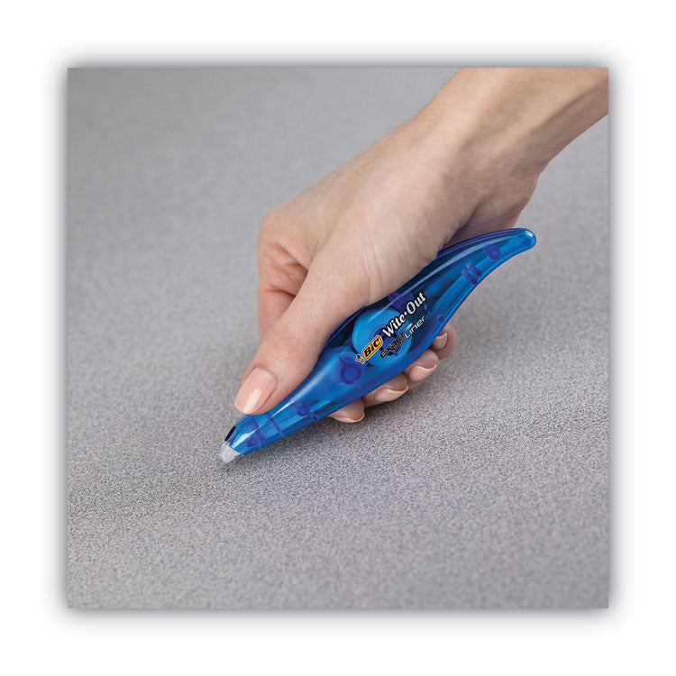 BIC® Wite-Out Brand Exact Liner Correction Tape, Non-Refillable, Blue Applicator, 0.2" x 236" (BICWOELP11) Each