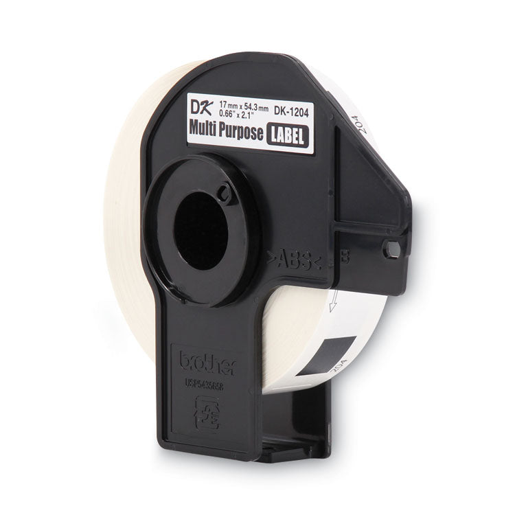 Brother Die-Cut Multipurpose Labels, 0.66" x 2.1", White, 400 Labels/Roll (BRTDK1204) Roll of 400