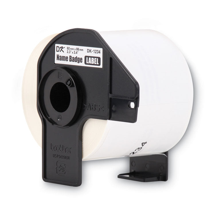 Brother Die-Cut Name Badge Labels, 2.3" x 3.4", White, 260 Labels/Roll (BRTDK1234) 1 Roll