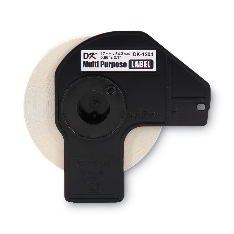 Brother Die-Cut Multipurpose Labels, 0.66" x 2.1", White, 400 Labels/Roll (BRTDK1204) Roll of 400